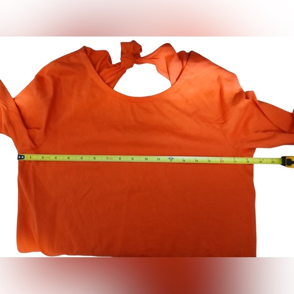 J.Crew Orange Women's Top with Back Tie Detail - Picture 10 of 14